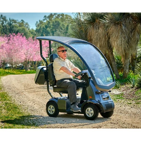 AFIKIM Afiscooter C4 4-Wheel Scooter With Hard Top Canopy Blue Color