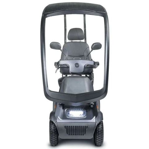 AFIKIM Afiscooter C4 4-Wheel Scooter With Hard Top Canopy Gray Color Front View