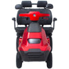 Image of AFIKIM Afiscooter S4 4-Wheel Dual Seat Scooter Red Color Front View