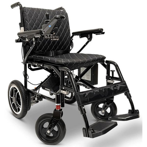 ComfyGo X-7 Ultra Lightweight Electric Wheelchair Black Frame Black Cushion