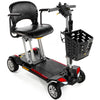 Image of Golden Technologies Buzzaround Carry On Folding Mobility Scooter GB120 Red Color Angled View