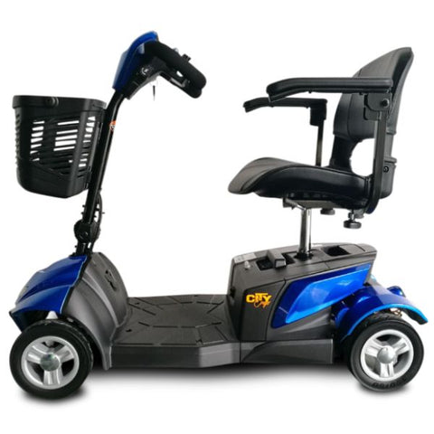 EV Rider CityCruzer 4-Wheel Mobility Scooter Blue Color Left Side View