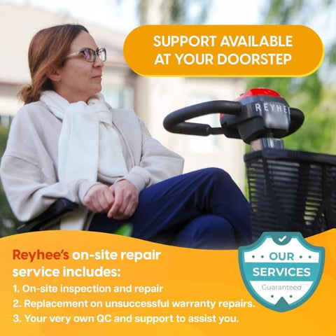 Reyhee Cruiser 4-Wheel Mobility Scooter Support Guarantee