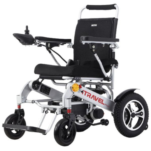 Metro Mobility iTravel Plus Folding Power Wheelchair Silver Color