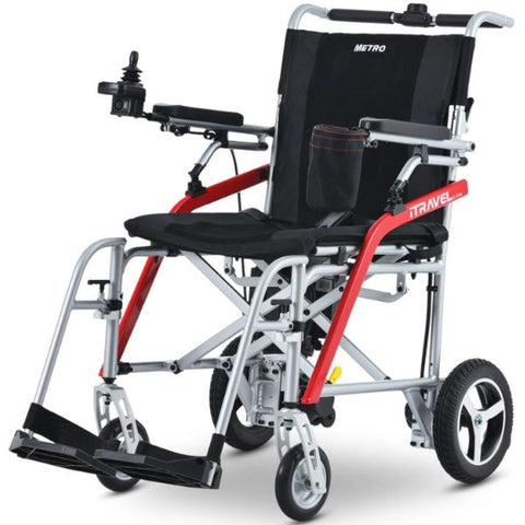 Metro Mobility iTravel Lite Folding Power Wheelchair Silver Color