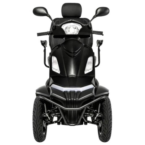Pride Mobility Baja Raptor 2 4-Wheel Mobility Scooter Black Color Front View