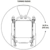 Image of Pride Jazzy Passport Folding Power Chair Turning radius Measurement