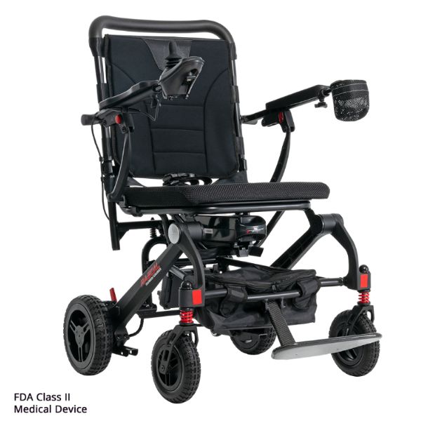 Rascal Carbon Cruiser Folding Power Wheelchair Right Angle View