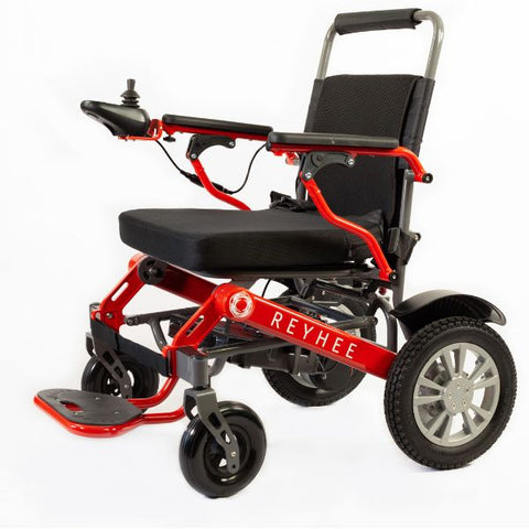 Reyhee Roamer (XW-LY001) Folding Electric Wheelchair Red Color