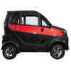 Image of Green Transporter Q Express Electric Mobility Scooter Black-Red Color Left Side View