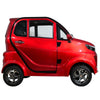 Image of Green Transporter Q Express Electric Mobility Scooter Red Color Left Side View