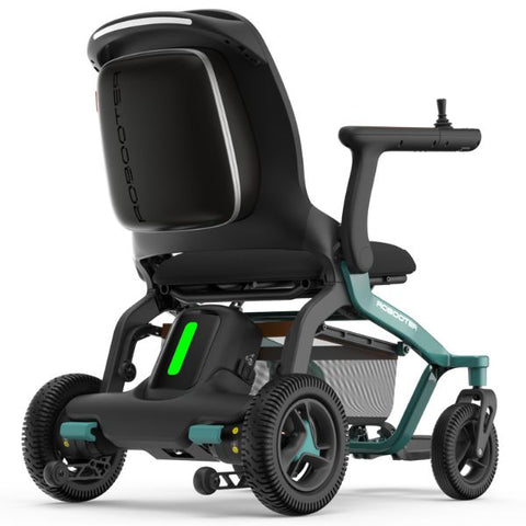 Robooter E40 Portable Electric Wheelchair Classic Green Color  Backside View