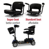 Image of ComfyGo Z-4 Portable Mobility Scooter Kinds of Seat