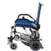 Image of Journey Zinger Portable Folding Power Wheelchair Blue Left Side View