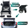 Image of 6011 ComfyGo Electric Wheel chair folded 3 seconds
