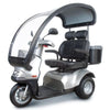 Image of AFIKIM Afiscooter Dual Seat S 3 Wheel Scooter Left Side View With Canopy