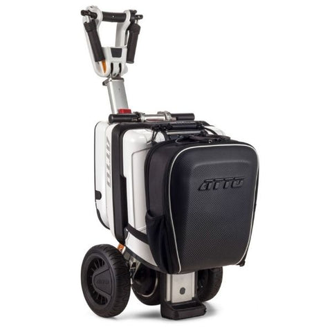 ATTO Backpack on Folded Scooter