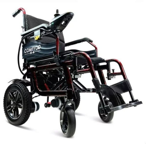 ComfyGo X-6 Folding Electric Wheelchair Red Color