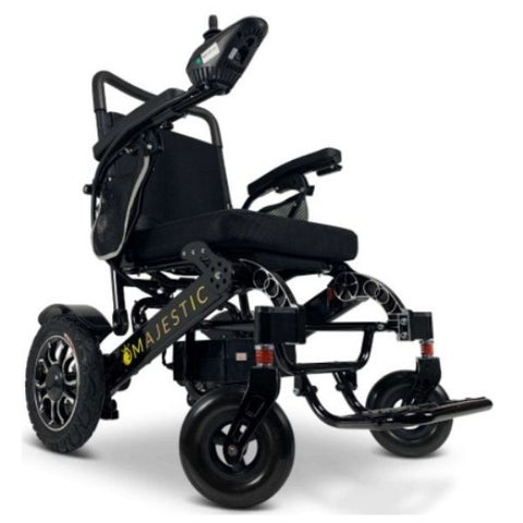 ComfyGo IQ-7000 Remote Control Folding Electric Wheelchair Black Frame with Standard Color Seat
