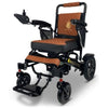 Image of ComfyGo IQ-7000 Remote Control Folding Electric Wheelchair Black Frame with Taba Color Seat