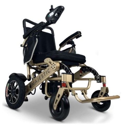 ComfyGo IQ-7000 Remote Control Folding Electric Wheelchair Bronze Frame with Standard Color Seat