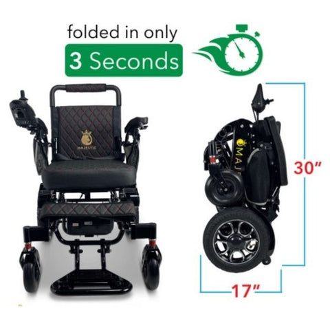 ComfyGo IQ-7000 Remote Control Folding Electric Wheelchair Folds in Seconds