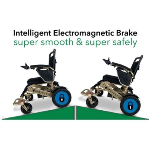 ComfyGo IQ-7000 Remote Control Folding Electric Wheelchair Intelligent Electromagnetic Brake