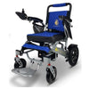 Image of ComfyGo IQ-7000 Remote Control Folding Electric Wheelchair Silver Frame with Blue Color Seat