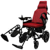 Image of ComfyGo X-9 Electric Wheelchair with Automatic Recline Red Color with Leg Rest elevated
