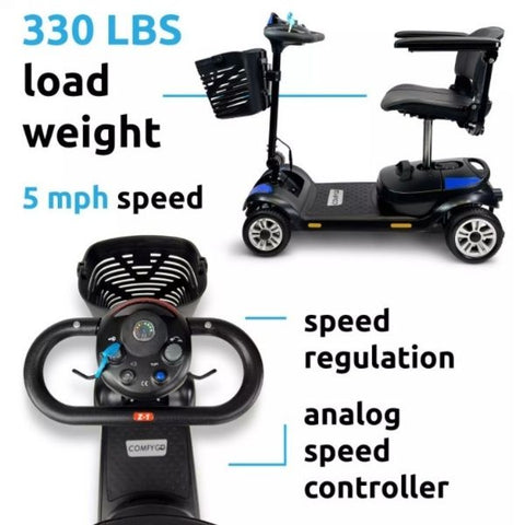 ComfyGo Z-1 Portable Mobility Scooter Features 