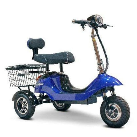 E-Wheels EW-19 Sporty 3-Wheel Mobility Scooter Blue View