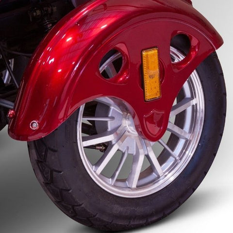 E-Wheels EW-75 Four Wheel Electric Mobility Scooter Front Wheel View