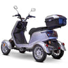 Image of E-Wheels EW-75 Four Wheel Electric Mobility Scooter Silver Rear Side View Side