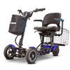 Image of EW-22 4-Wheel Folding Mobility Scooter Blue Front-Left View