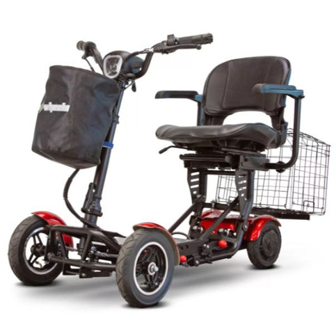 EW-22 4-Wheel Folding Mobility Scooter Red Front-Left View