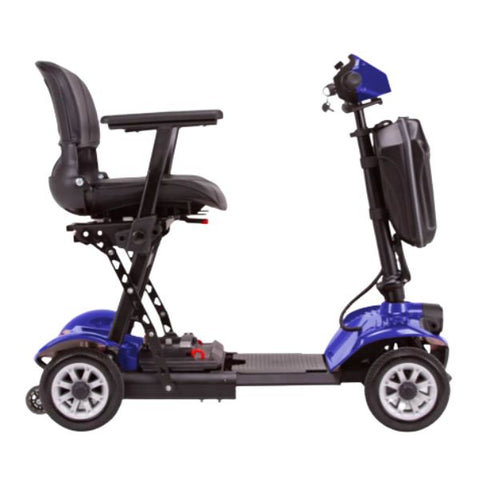 EWheels EW-26 Folding Mobility Scooter Blue Color Right SIde View