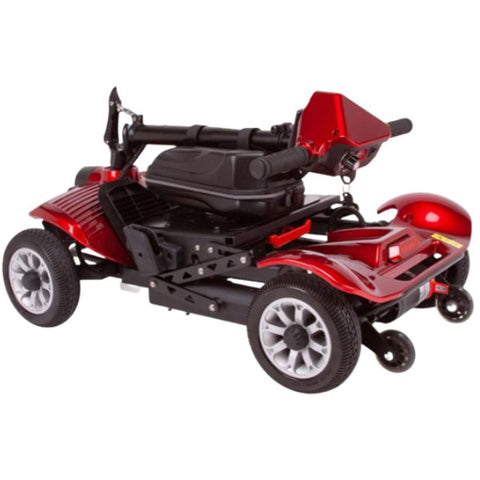 EWheels EW-26 Folding Mobility Scooter Red Color Folded Up