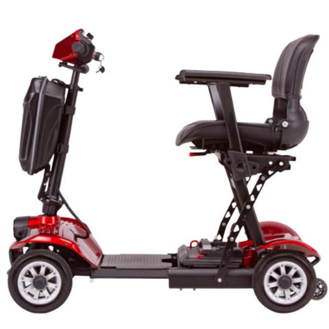 EWheels EW-26 Folding Mobility Scooter Red Color Left Side View