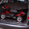 Image of EWheels EW-26 Folding Mobility Scooter Red Color Folded Up inside a car trunk
