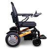 Image of EWheels EW-M45 Folding Power Wheelchair Orange Black Side View