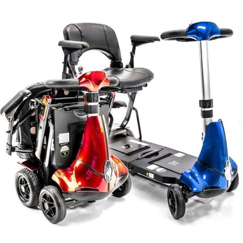 Enhance Mobility Mobie Plus 4 Wheel Scooter S2043 Folding and Unfolding View
