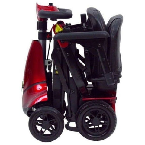 Enhance Mobility Mobie Plus 4 Wheel Scooter S2043 Red Folding View