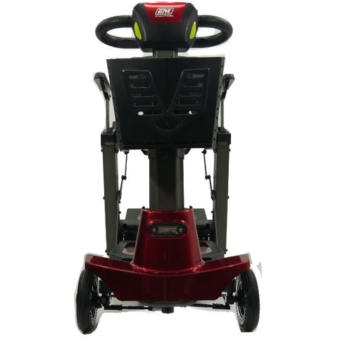 Enhance Mobility Mojo Folding Scooter Red Front  with Basket View