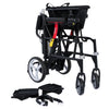 Image of Feather Ultra Lightweight Powerchair Folded Front-Right View with  Accessories