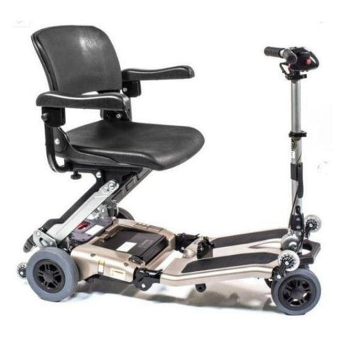 FreeRider USA Luggie Deluxe 4 Wheel Folding Travel Scooter Champagne Right View
