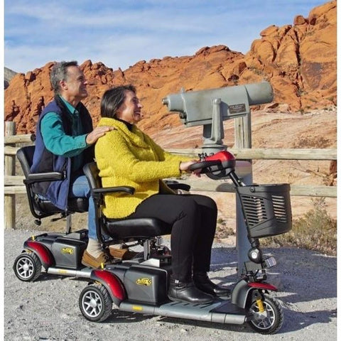 Golden Technologies Buzzaround Extreme 3-Wheel Mobility Scooter GB118D Side View with Passenger