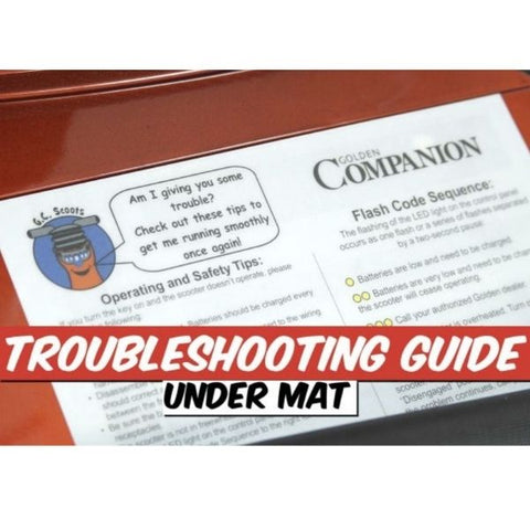 Golden Technologies Companion Mid 3-Wheel Scooter GC240 Trouble Shooting Guide View