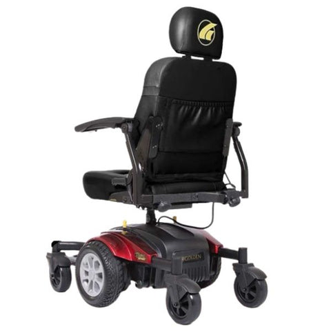 Golden Technologies Compass Sport Power Chair GP605 Red Colors Right Back Side View