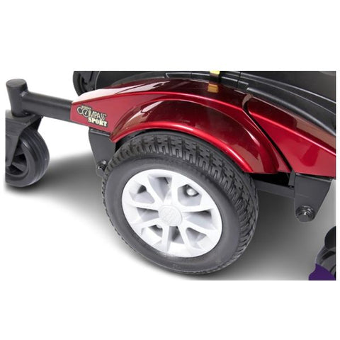 Golden Technologies Compass Sport Power Chair GP605 Red Color Tire View  