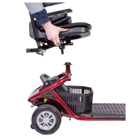 Golden Technologies LiteRider 3-Wheel Mobility Scooter GL111D LAttaching the Seat View